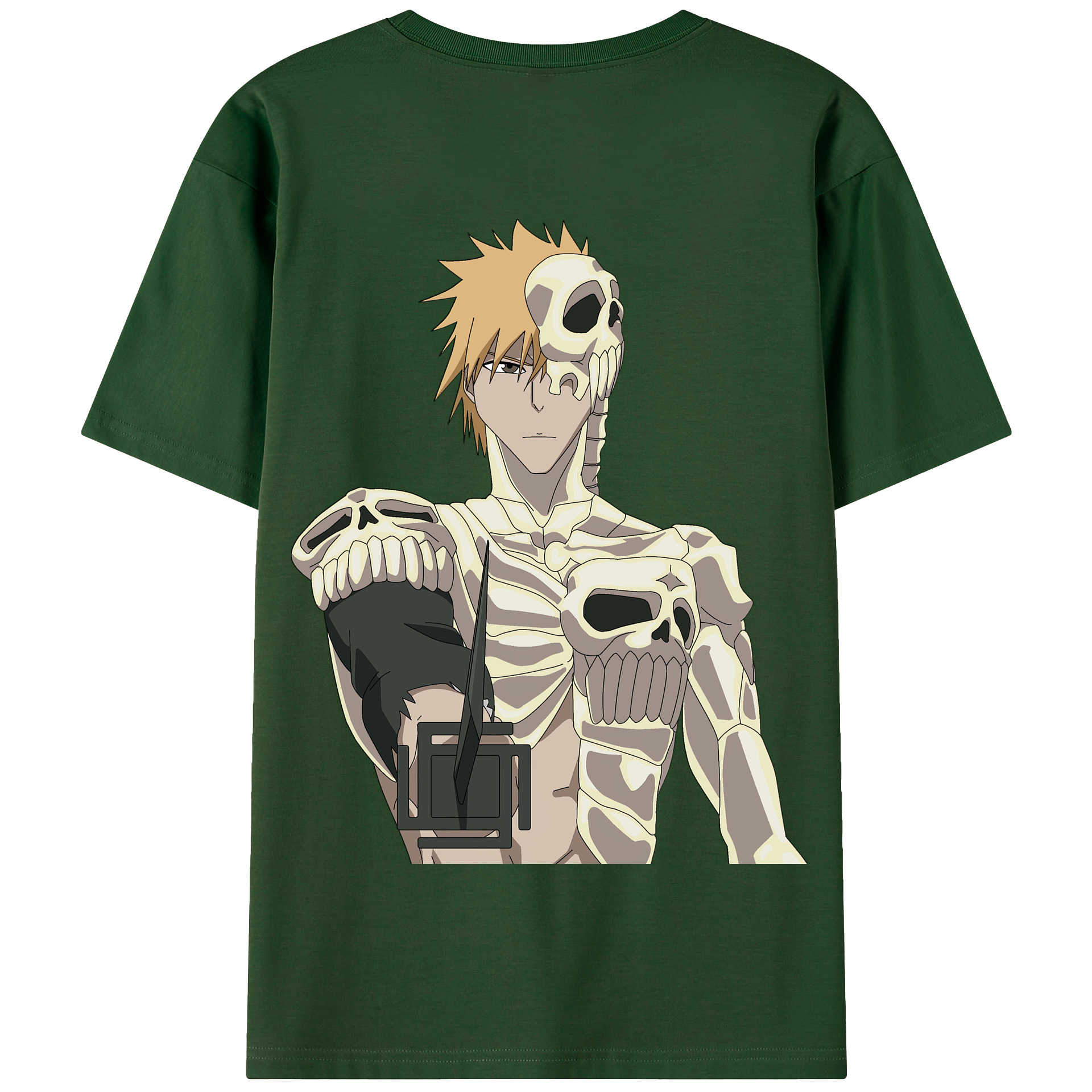 （画像用） ブリーチ 黒崎一護（くろさき いちご）BLEACH Kurosaki Ichigo 綿100％半袖Tシャツ（背面プリント）